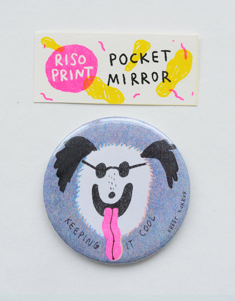 "keeping it cool" riso print pocket mirror
