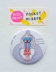 "where" riso print pocket mirror