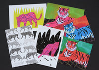 postcard set big cats