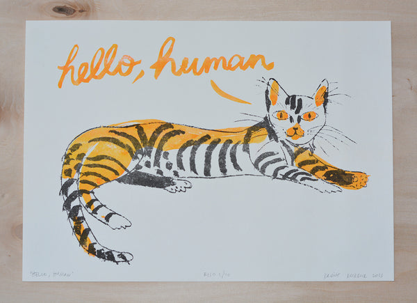 "hello, human" riso