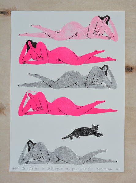 "paint me like one of those french girls" pink riso