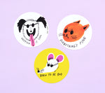 witty animals stickers