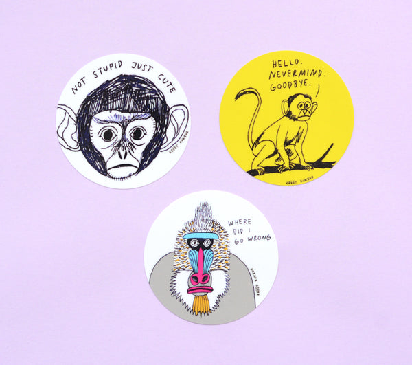 witty monkeys stickers