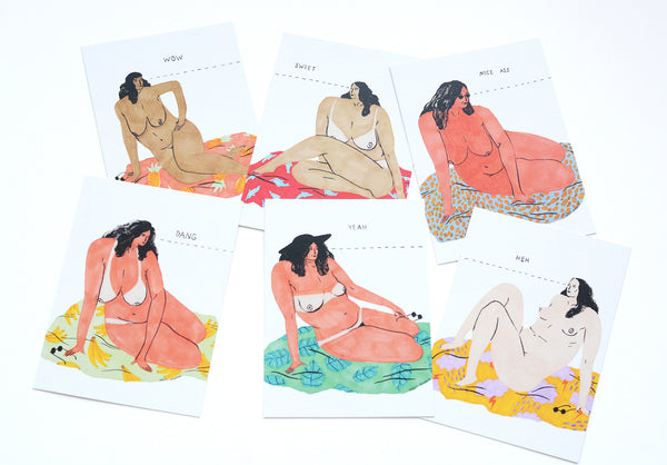 postcard set nudist