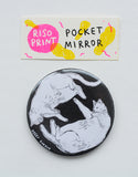 "laiskvorstid" riso print pocket mirror