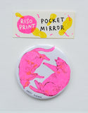 "laiskvorstid" riso print pocket mirror