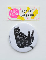"lazy saturday" riso print pocket mirror