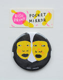"masks" riso print pocket mirror