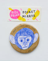 "not stupid" riso print pocket mirror